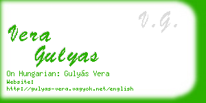 vera gulyas business card